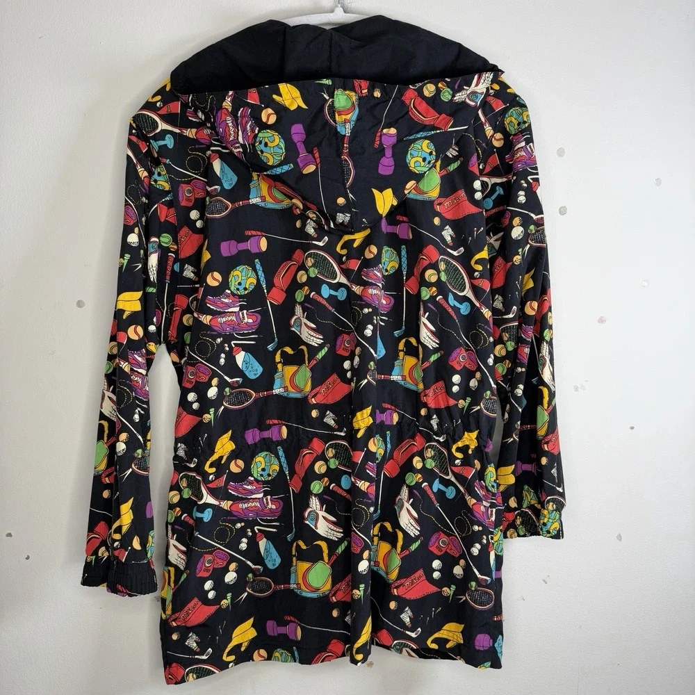 90s Vintage Lavon‎ Sport MED Windbreaker Jacket Tennis Golf Bowling Workout Gym